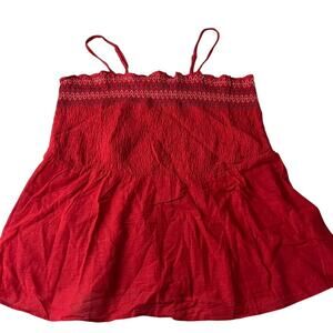 Lane Bryant Red  Tank Top Ruched Women Size 20 NEW Red White Blue